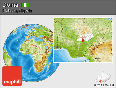 Physical Location Map of Doma, highlighted parent region