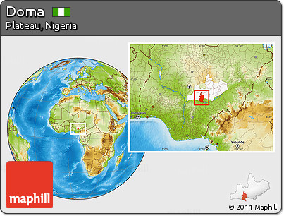 Physical Location Map of Doma, highlighted parent region