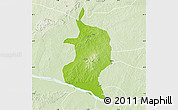 Physical Map of Doma, lighten