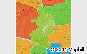 Physical Map of Doma, political outside