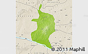 Physical Map of Doma, shaded relief outside