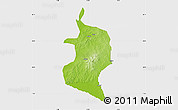 Physical Map of Doma, single color outside
