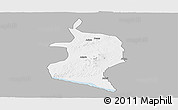 Gray Panoramic Map of Doma, single color outside