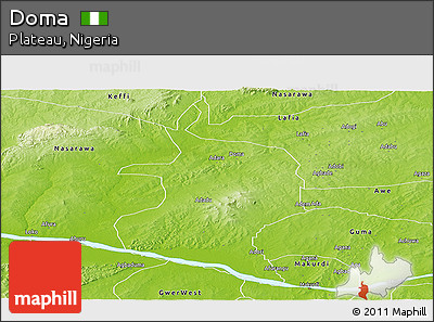 Physical Panoramic Map of Doma
