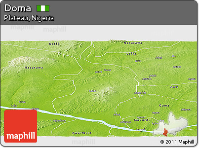 Physical Panoramic Map of Doma