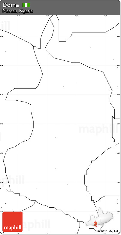 Blank Simple Map of Doma, no labels