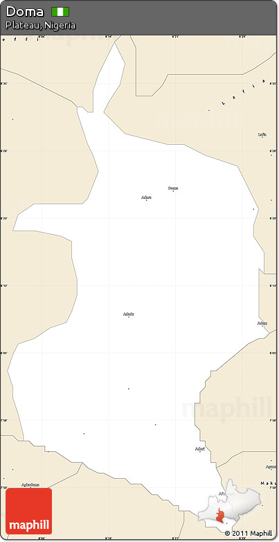 Classic Style Simple Map of Doma