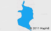Political Simple Map of Doma, cropped outside