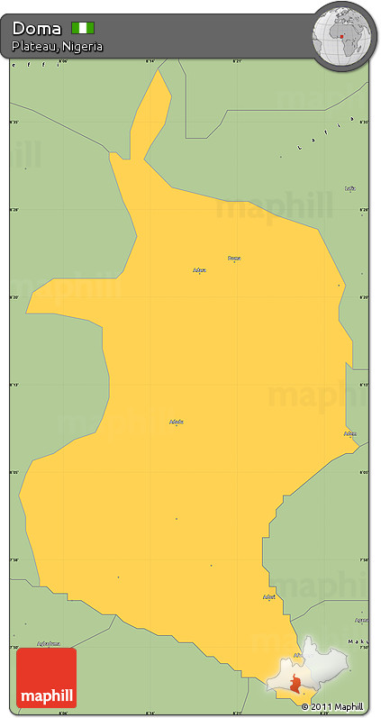 Savanna Style Simple Map of Doma