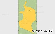 Savanna Style Simple Map of Doma, single color outside