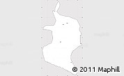 Silver Style Simple Map of Doma, cropped outside