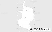 Silver Style Simple Map of Doma, single color outside