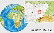 Physical Location Map of Kanam, highlighted country