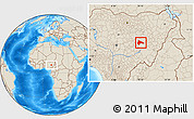 Shaded Relief Location Map of Kanam