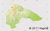 Physical Map of Kanam, cropped outside