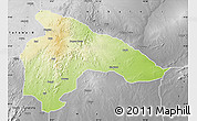 Physical Map of Kanam, desaturated