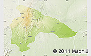 Physical Map of Kanam, lighten