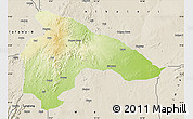Physical Map of Kanam, shaded relief outside
