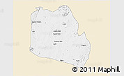 Classic Style 3D Map of Keffi, single color outside