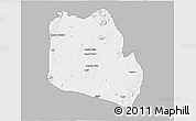 Gray 3D Map of Keffi, single color outside