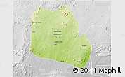 Physical 3D Map of Keffi, lighten, desaturated
