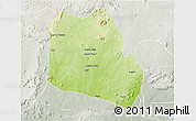 Physical 3D Map of Keffi, lighten, semi-desaturated