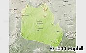 Physical 3D Map of Keffi, semi-desaturated