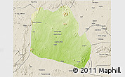 Physical 3D Map of Keffi, shaded relief outside