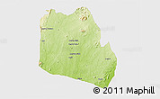 Physical 3D Map of Keffi, single color outside