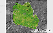 Satellite 3D Map of Keffi, desaturated