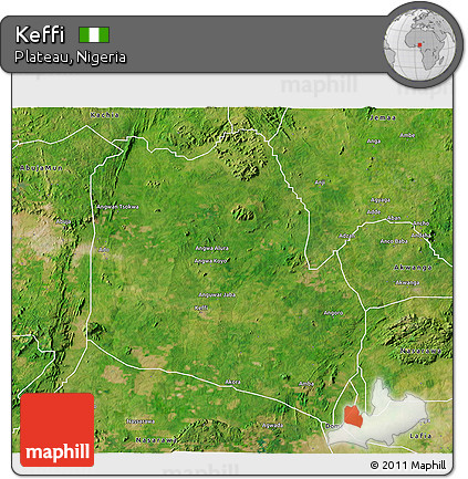 Satellite 3D Map of Keffi