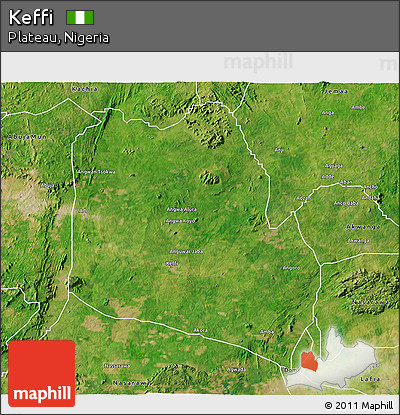 Satellite 3D Map of Keffi