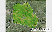 Satellite 3D Map of Keffi, semi-desaturated
