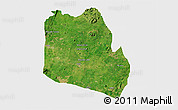Satellite 3D Map of Keffi, single color outside