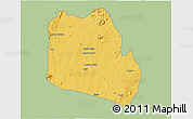 Savanna Style 3D Map of Keffi, single color outside