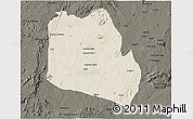 Shaded Relief 3D Map of Keffi, darken