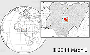 Blank Location Map of Keffi, highlighted country