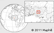 Blank Location Map of Keffi, highlighted parent region, within the entire country
