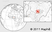 Blank Location Map of Keffi, highlighted parent region
