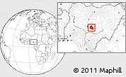 Blank Location Map of Keffi