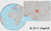 Gray Location Map of Keffi