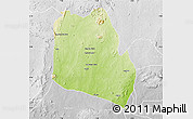 Physical Map of Keffi, lighten, desaturated