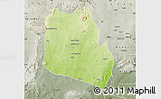Physical Map of Keffi, semi-desaturated