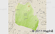 Physical Map of Keffi, shaded relief outside
