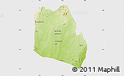 Physical Map of Keffi, single color outside