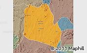 Political Map of Keffi, semi-desaturated