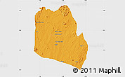 Political Map of Keffi, single color outside