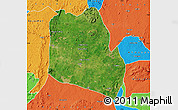 Satellite Map of Keffi, political outside