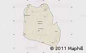 Shaded Relief Map of Keffi, cropped outside