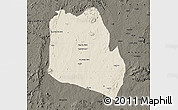 Shaded Relief Map of Keffi, darken
